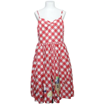Klänning (Röd, Vit, Flerfärgad) från Unique Vintage Bomull, Elastan