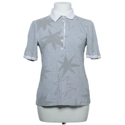 Polo shirt (Gray, White) from Margittes Cotton, Elastane, Modal