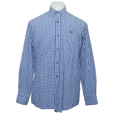 Shirt (Blue, White) from Wiesnkönig Cotton, Polyester