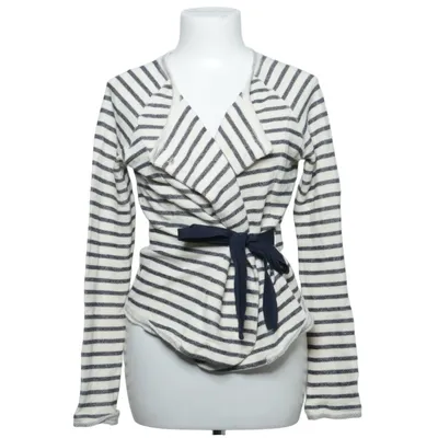 Cardigan cache-cœur (Blanc, Bleu) de One Step Coton
