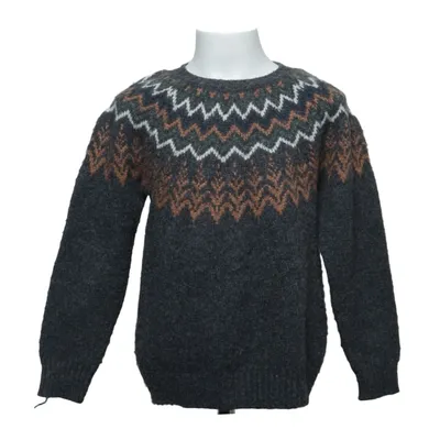 Sweater (Gray, Multicolored) from Lindex Kids Polyester, Wool