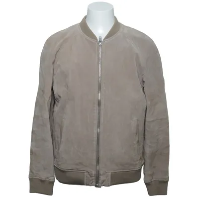 Læderjakke (Beige) fra King x Jofama Læder, Polyester