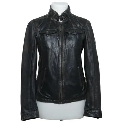 Leather jacket (Gray) from Molltan Leather, Polyester