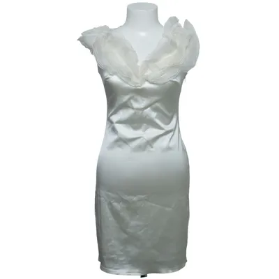 Robe (Blanc) de Rengin Acétate, Élasthane, Polyamide