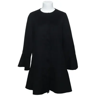 Coat (Black) from Zara Basic Outerwear Polyester, Wool