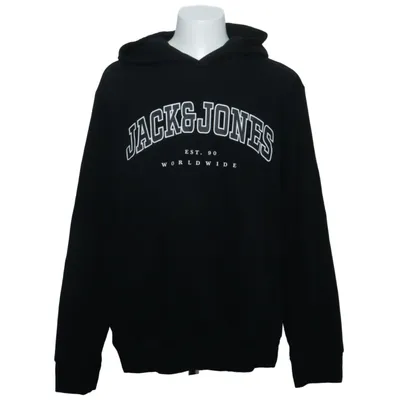 Capuchon sweater (Zwart) van Jack & Jones Katoen, Polyester