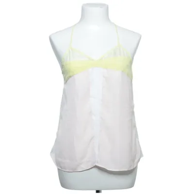 Halterneck top (Pink, Hvid, Gul) fra Sandro Paris Bomuld, Polyamid, Polyester, Silke