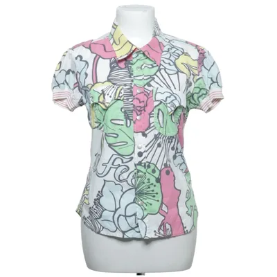 Chemise à manches courtes (Blanc, Multicolore) de 10 Feet Coton, Élasthane