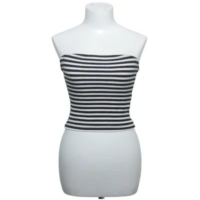 Tube top (Zwart, Wit) van NA-KD Katoen, Elastaan