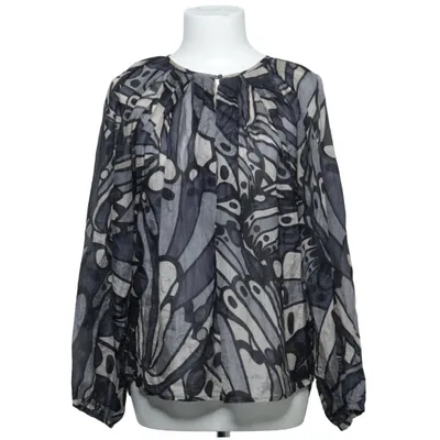 Blouse (Black, Gray) from Graumann Silk