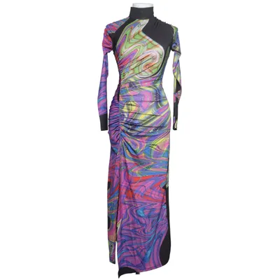 Långklänning (Blå, Rosa, Gul, Flerfärgad) från Desigual Elastan, Polyester