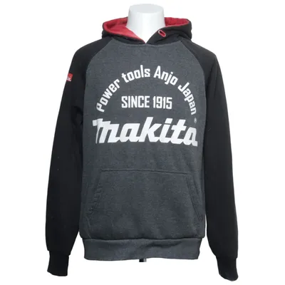 Huvtröja (Grå, Svart, Röd) från Makita Bomull, Polyester