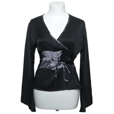 Blouse portefeuille (Noir) de Twist & Tango Soie