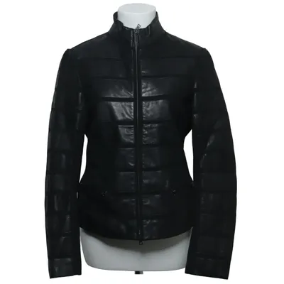 Leather jacket (Black) from Marc Aurel Cotton, Elastane, Leather, Polyester, Viscose