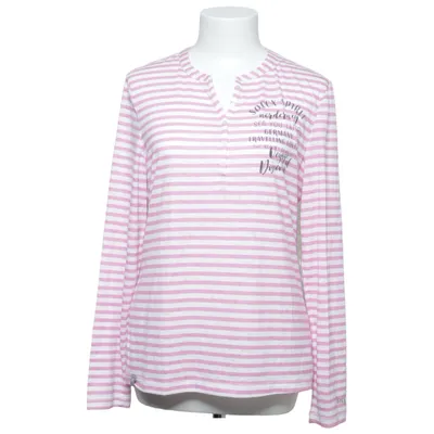 T-shirt manches longues (Rose, Blanc) de Soccx Polyester, Viscose
