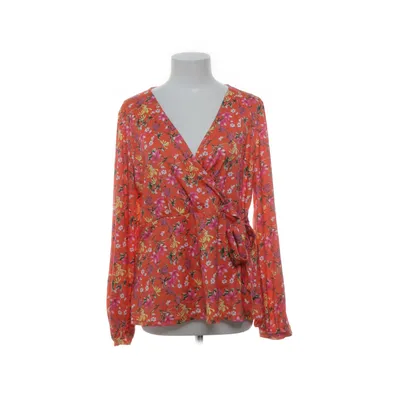Wrap blouse (Red, Multicolored) from Black Story Elastane, Polyester