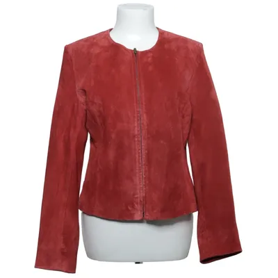 Leren jack (Rood) van Goldstein by Molltan Leer, Polyester