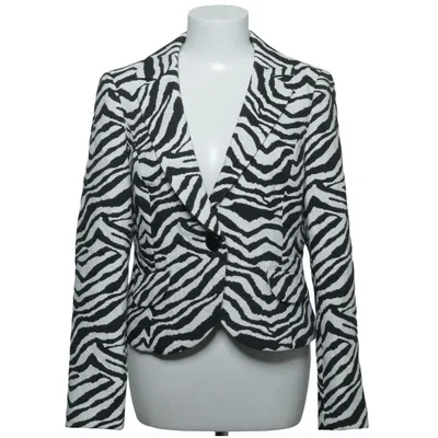 Blazer (Noir, Blanc) de Fleur Acétate, Lin, Viscose