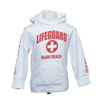 Huvtröja (Vit, Röd) från Lifeguard Bomull, Polyester