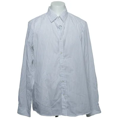 Shirt (White, Blue) from Philip Russel Cotton, Polyester