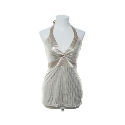 Halternecktopp (Beige, Silverfärgad) från Savann Elastan, Polyester
