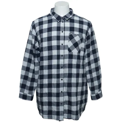 Chemise en flanelle (Bleu, Blanc) de John Baner Coton