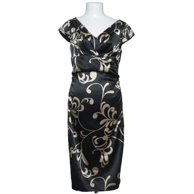 Dress (Black, Beige) from London Times Elastane, Polyester