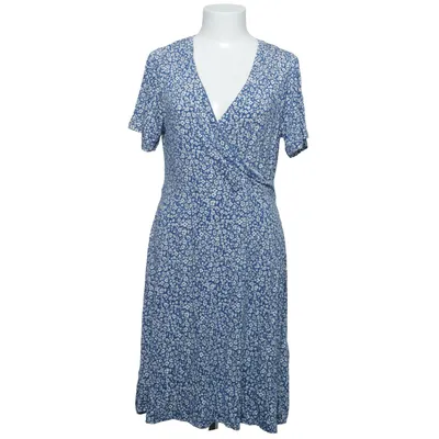 Slå-om-kjole (Blå, Hvid) fra Indiska Elastan, Viscose