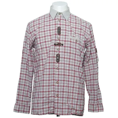 Chemise (Rouge, Beige) de Os Trachten Coton
