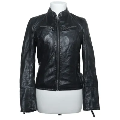 Leren jack (Zwart) van Gipsy Katoen, Leer, Polyester