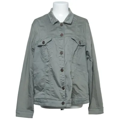 Denim jacket (Green) from Zizzi Cotton, Elastane, Polyester