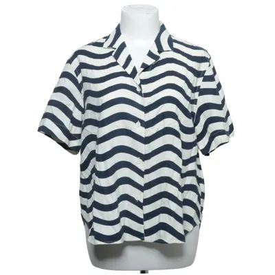 Korte mouwen shirt (Blauw, Wit) van Marimekko x Uniqlo Katoen, Linnen, Viscose