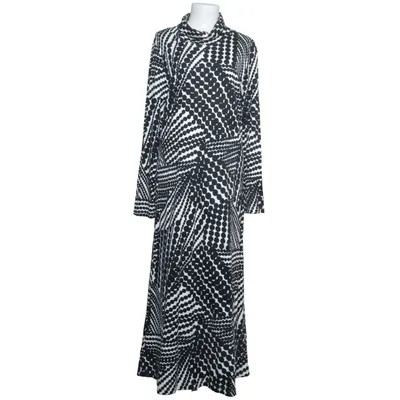 Långklänning (Vit, Svart) från Nanso Bomull, Modal