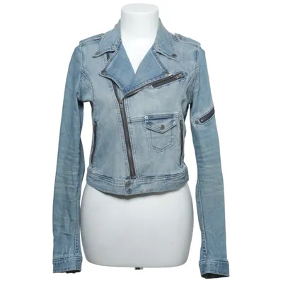Bikerjakke (Blå) fra Jacket Bomuld, Elastan