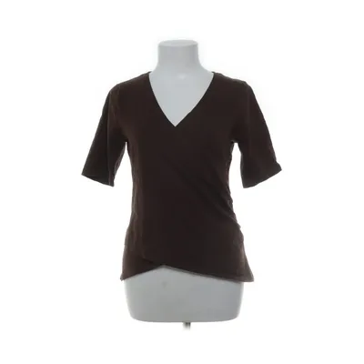 Wrap top (Brown) from Three Sixty Five Cotton, Elastane