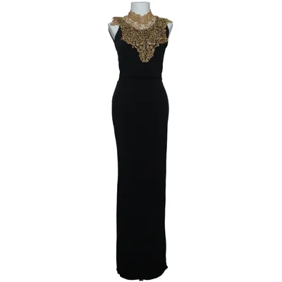 Maxi dress (Black, Gold) from Dark Pink Cotton, Elastane, Polyester, Polyurethane