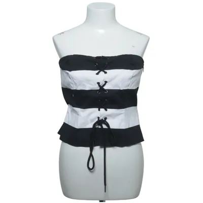 Tube Top (Schwarz, Weiß) von H&M Baumwolle, Elasthan, Viskose, Polyester