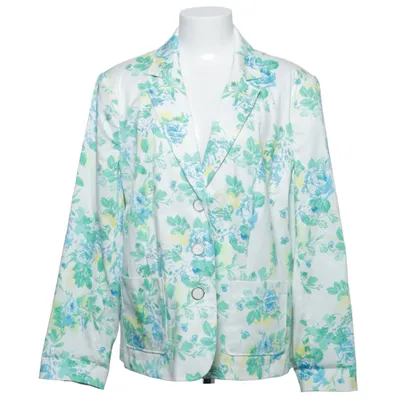 Blazer (White, Multicolored) from Canda C&A Cotton, Elastane, Polyester