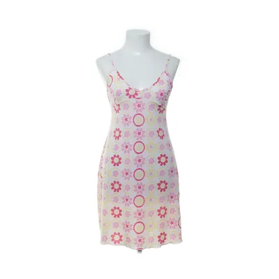 Klänning (Rosa, Gul, Vit, Flerfärgad) från Lindex Elastan, Polyester
