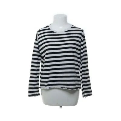 Langærmet t-shirt (Hvid, Sort) fra H&M Basic Bomuld