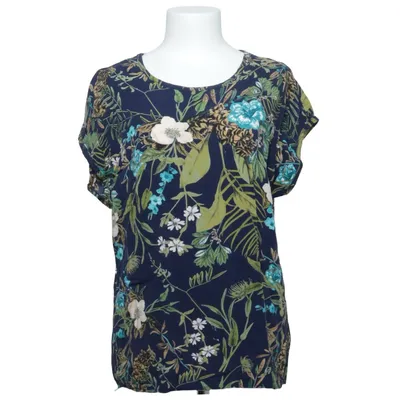 Top (Blue, Multicolored) from Menglu Cotton
