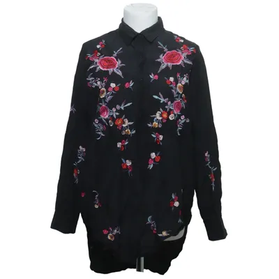 Skjorte (Premium Denim Collection) fra Zara Woman Bomuld, Silke