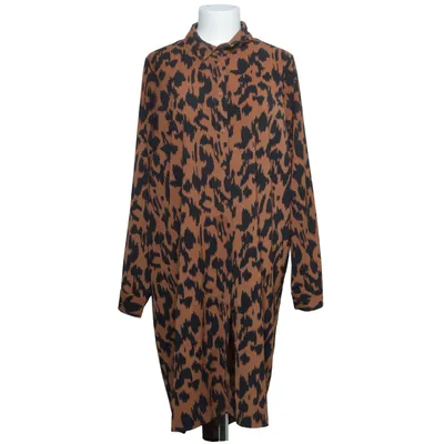 Skjortekjole (Brun, Sort, Flerfarvet) fra ONLY Carmakoma Elastan, Polyester
