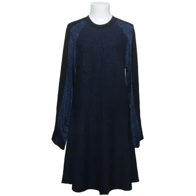Dress (Blue, Black) from Sportmax Code Metallic fiber, Polyester, Viscose