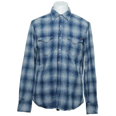 Chemise en flanelle (Bleu, Blanc) de Replay Coton