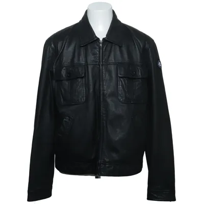 Läderjacka (Svart) från Lambretta Skinn, Polyester