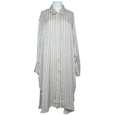 Skjortklänning (Beige, Svart) från H&M Polyester