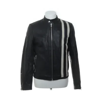 Läderjacka (Svart, Vit) från Poco Loco Skinn