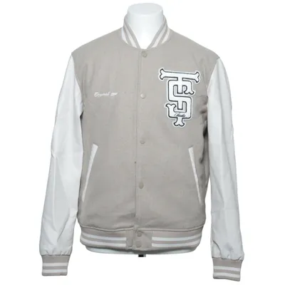 Veste universitaire (Beige, Blanc) de Originals by Jack & Jones Polyester, Polyuréthane, Laine