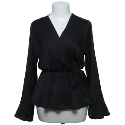 Wrap blouse (Black) from Passion Polyester